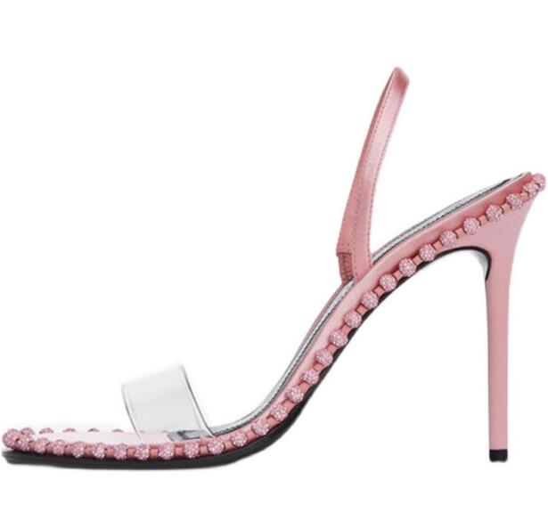 Clear Strap Heel - Mùa Hè Bé Gái Hồng Đen
