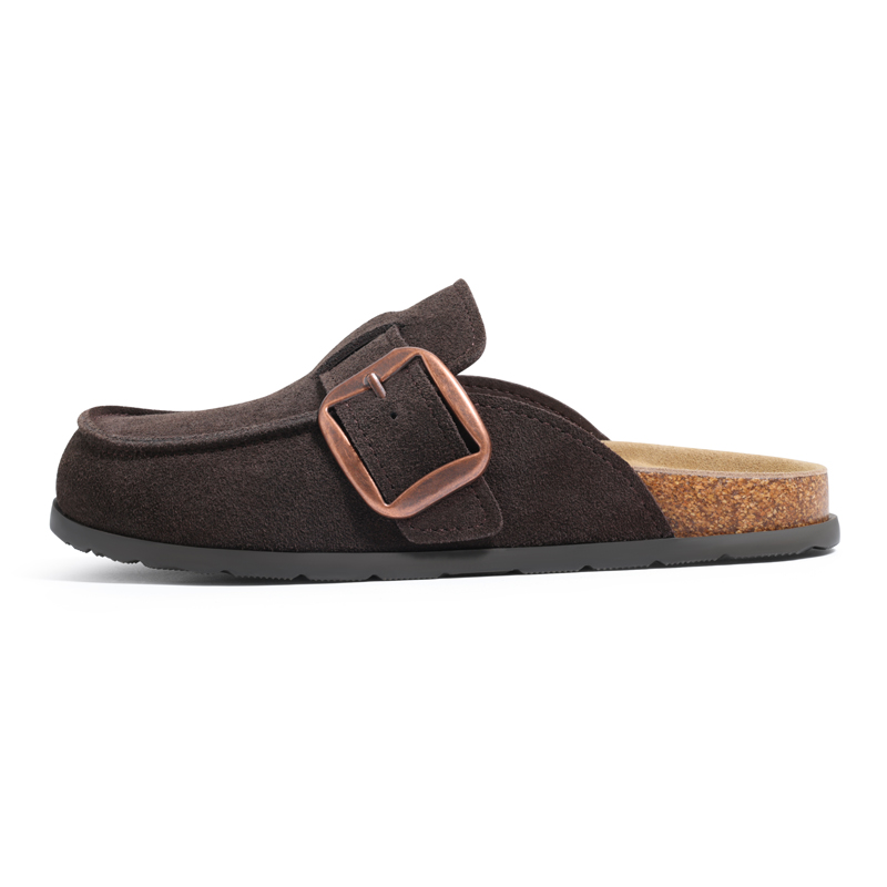 Square Toe Mule - Litfun Genuine Suede Clogs Slippers For