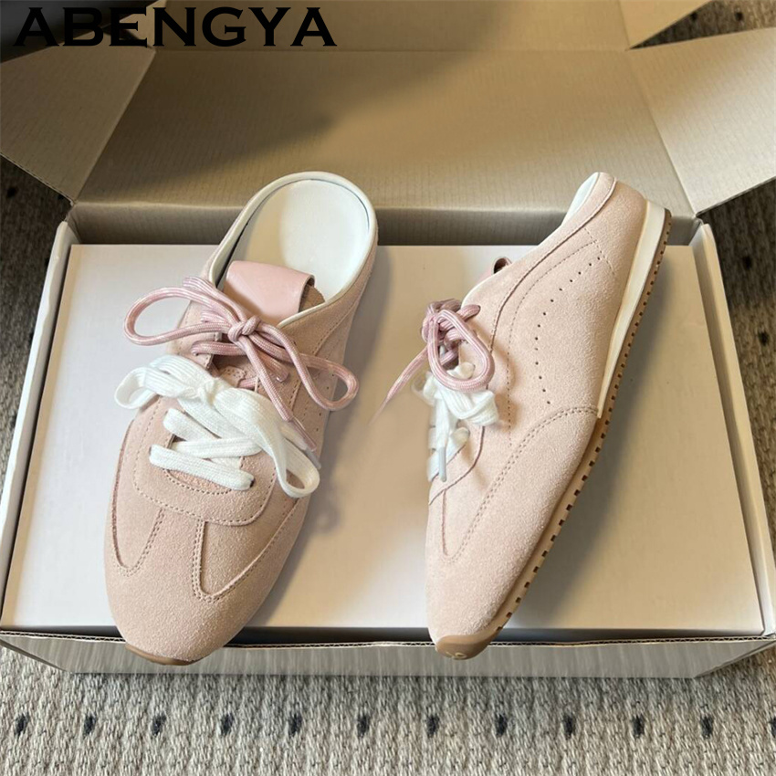 Women Shoes Sneakers - Women's Lace Up Casual Flat Slippers