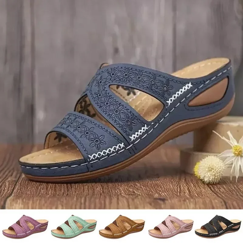 Women Shoes Black - 2024 Summer Women Wedge Sandals Premium