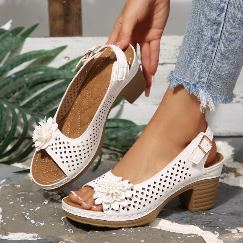 Women Chunky Heel Sandals Summ - đánh giá và giá Square Toe Mule