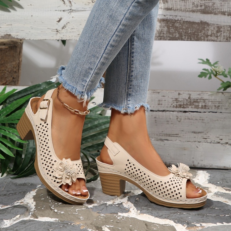 Women Chunky Heel Sandals Summ - đánh giá và giá Square Toe Mule