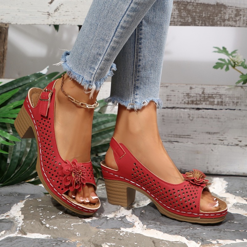 Women Chunky Heel Sandals Summ - đánh giá và giá Square Toe Mule
