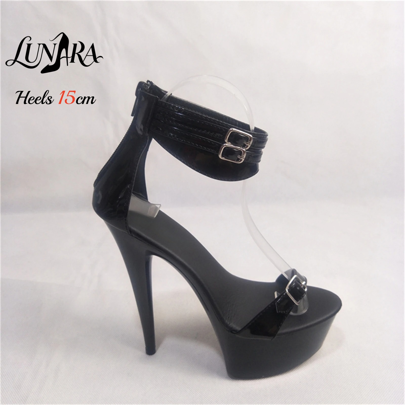 15cm Black Patent PU High Heel - đánh giá và giá Women Shoes Black