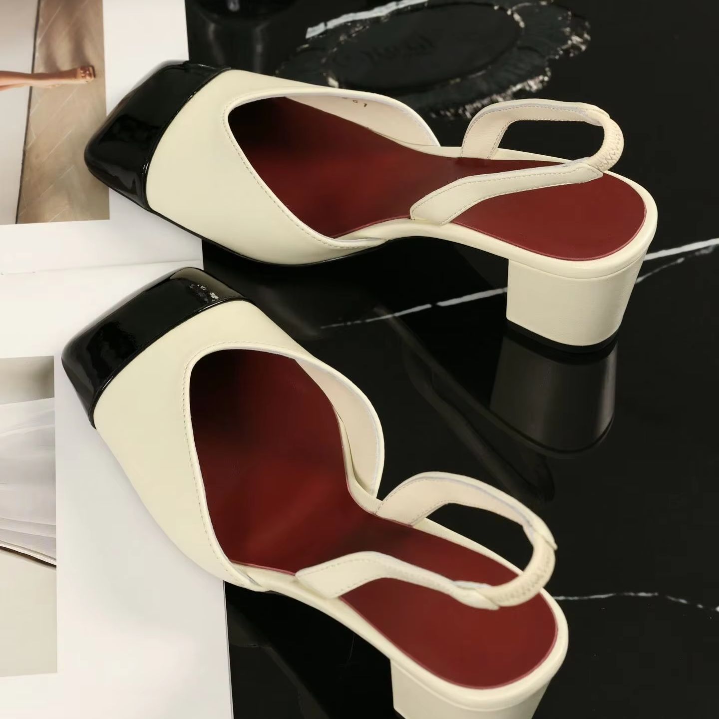 Women Slingback Pumps Two Tone - đánh giá và giá Women Shoes Sandals