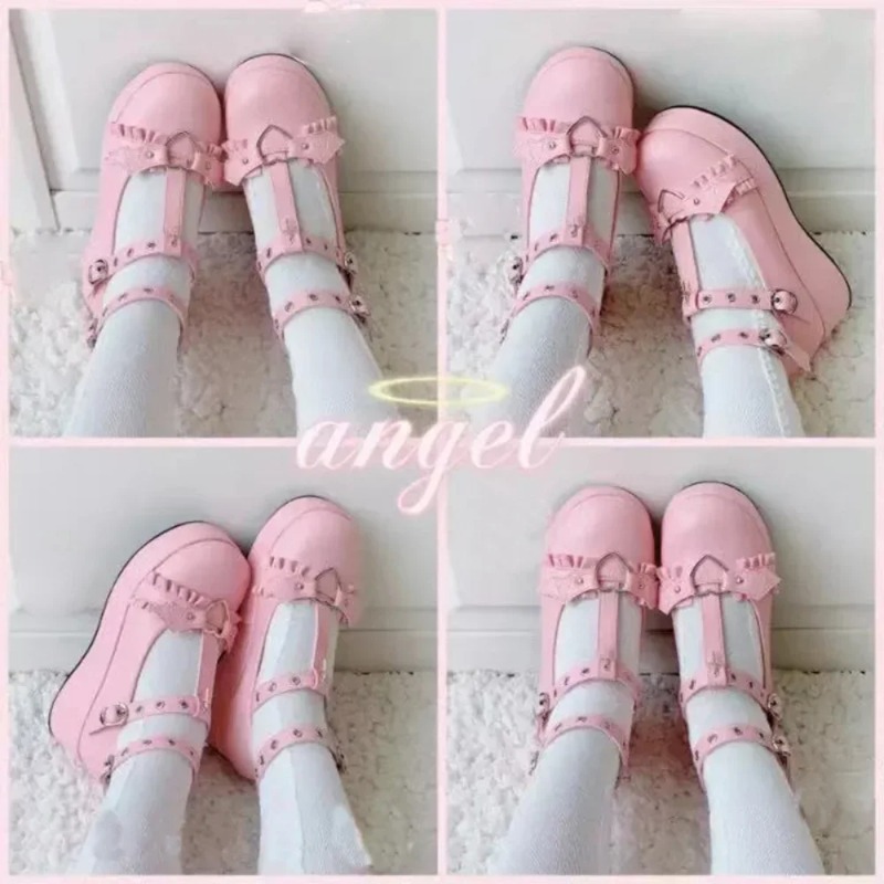 New Sweet Heart Buckle Wedges  - đánh giá và giá Shoes Women Pumps