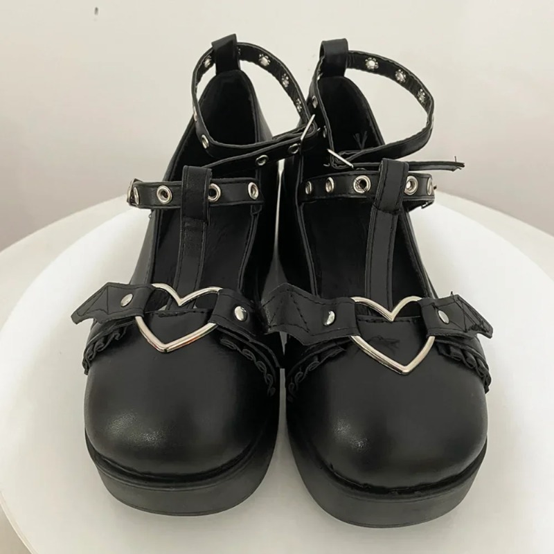 New Sweet Heart Buckle Wedges  - đánh giá và giá Shoes Women Pumps