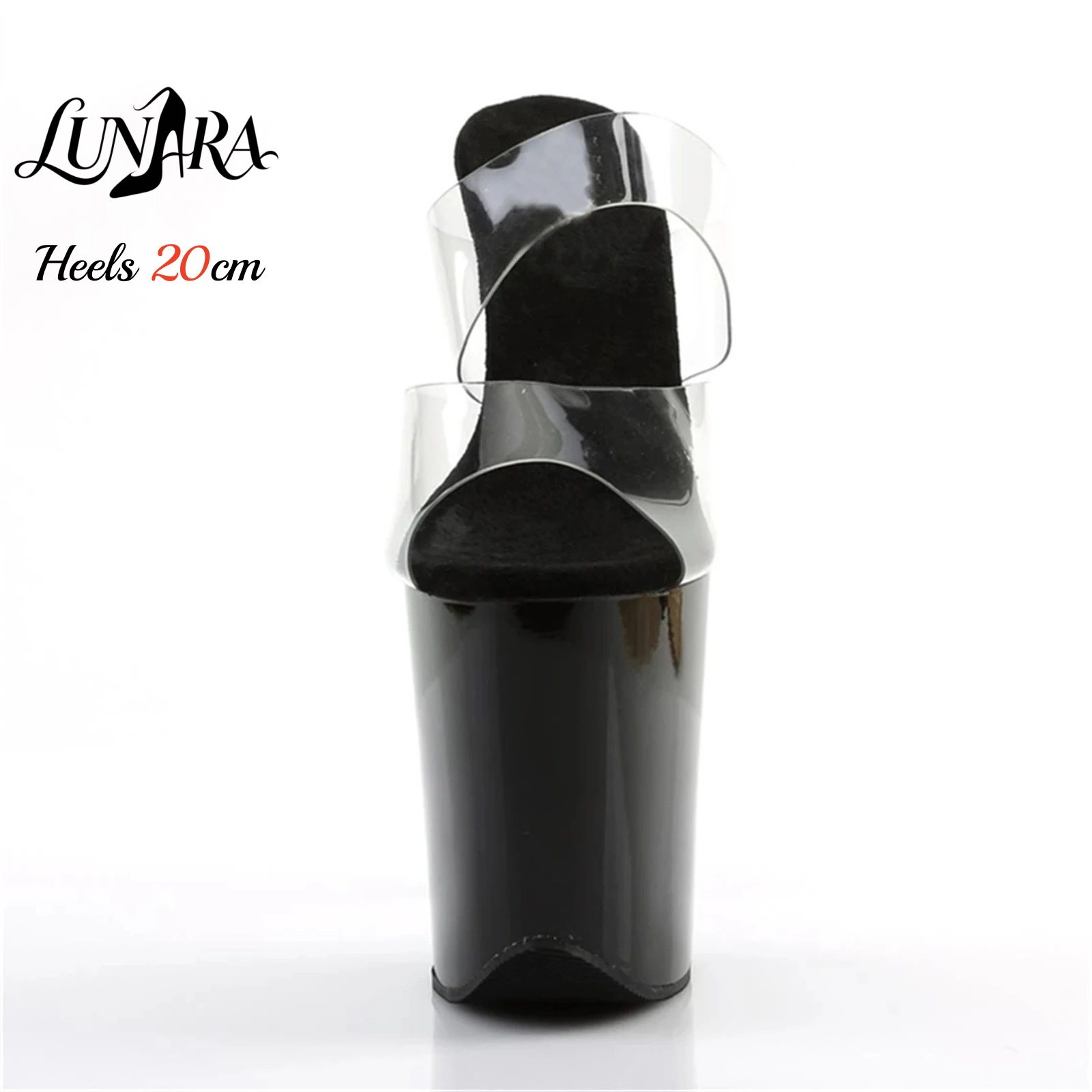 20cm Clear PVC Strappy Ultra H - đánh giá và giá Clear Strap Heel