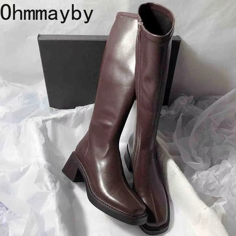 Vintage Thick Heel Women Knee  - đánh giá và giá High Knee Heel Boots