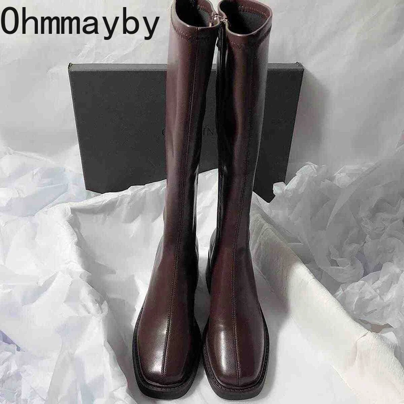 Vintage Thick Heel Women Knee  - đánh giá và giá High Knee Heel Boots