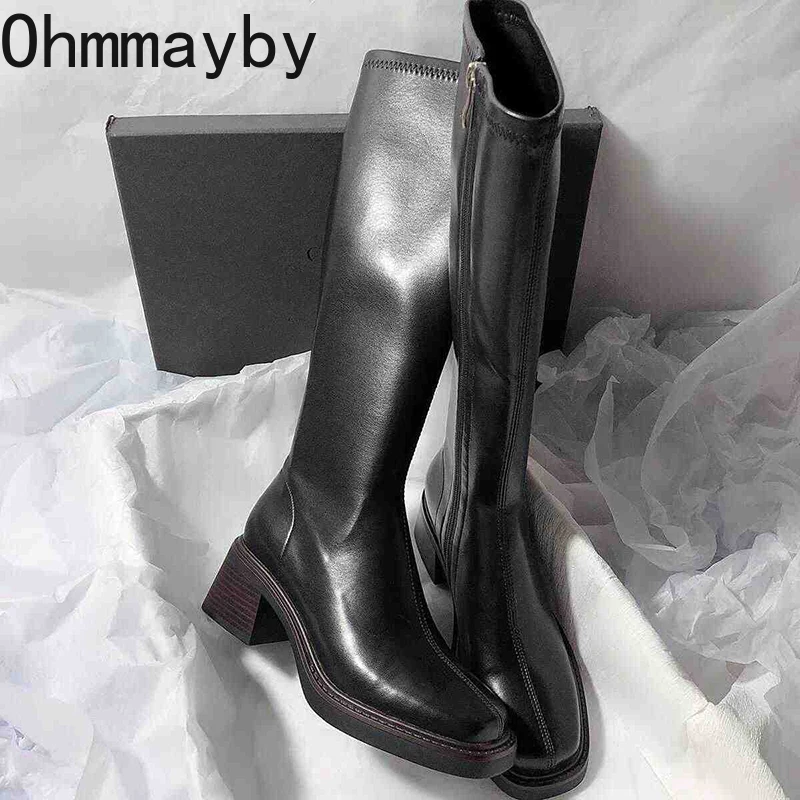 Vintage Thick Heel Women Knee  - đánh giá và giá High Knee Heel Boots