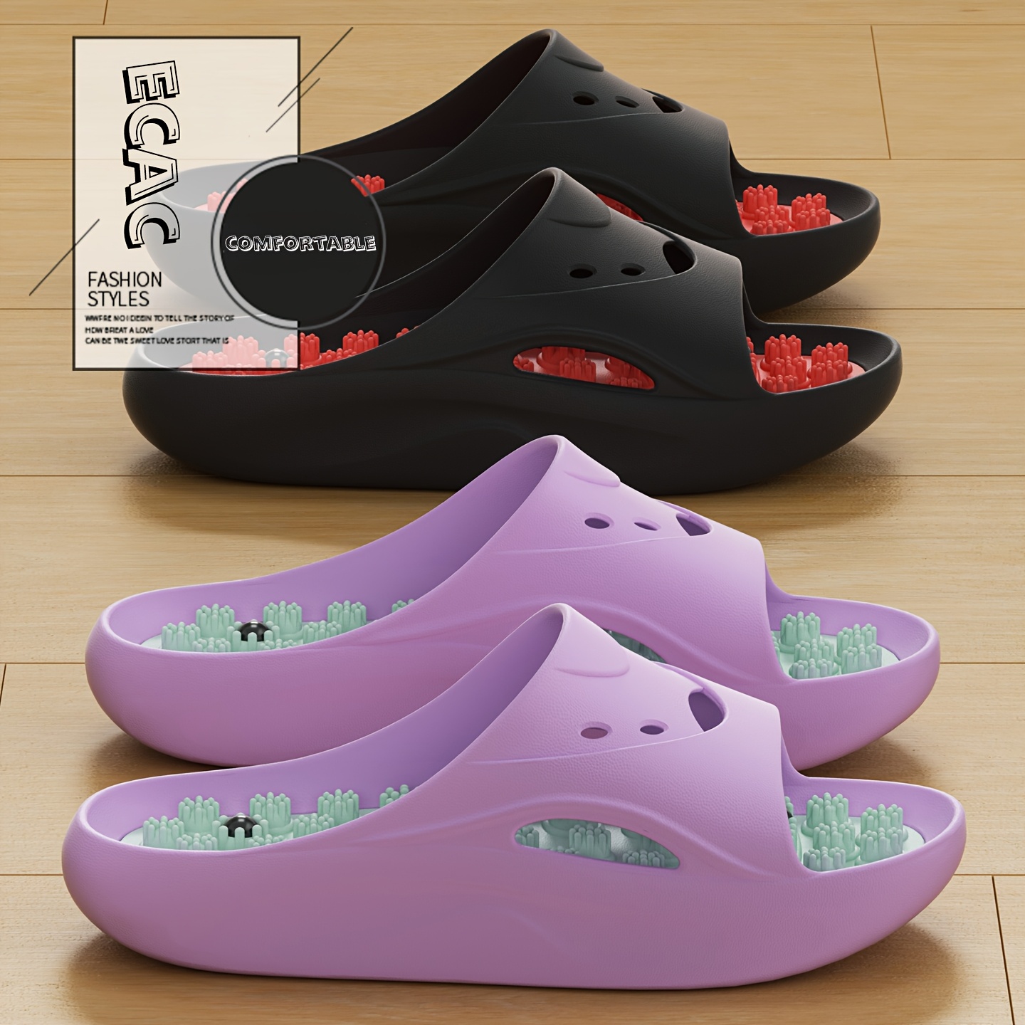 Women Men EVA Massage Slippers - đánh giá và giá Mule Slip On