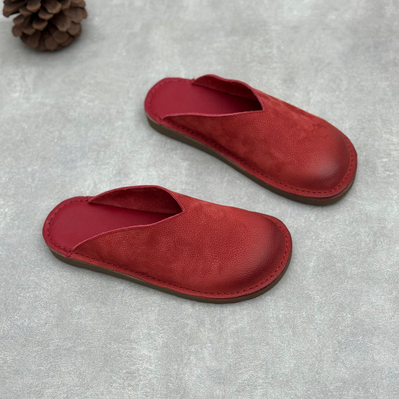Handmade Genuine Leather Mules - đánh giá và giá Slip On Mule Flat