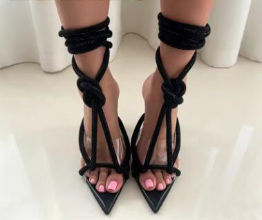 Beige White Black Clear PVC Ro - đánh giá và giá Clear Strap Heel