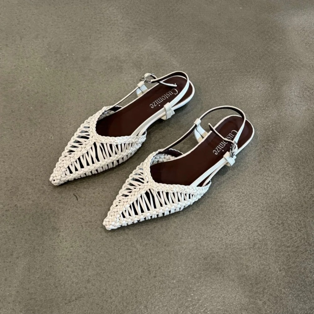 Pointed Woven Roman Style Sand - đánh giá và giá Slip On Mule Flat
