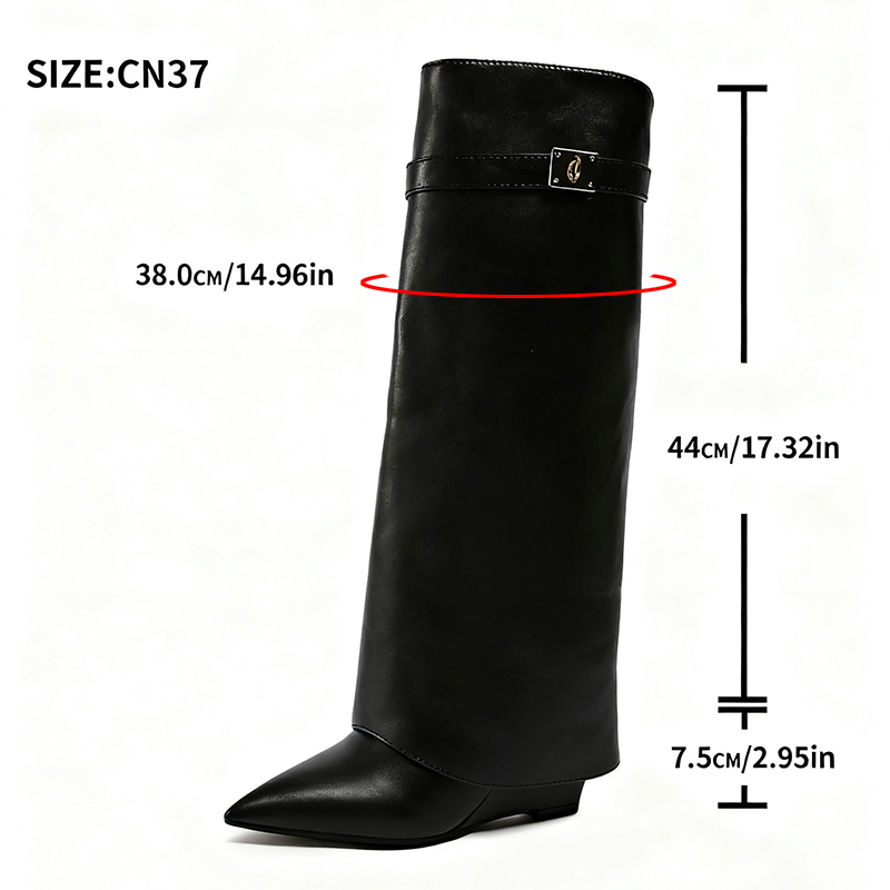 Black Pu Leather Knee High Boo - đánh giá và giá High Knee Heel Boots