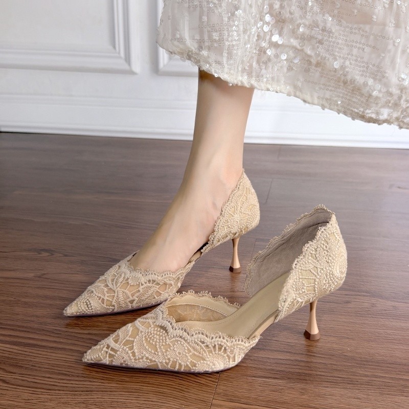 Lace Pointed Toe High Heels Wo - đánh giá và giá Shoes Women Pumps