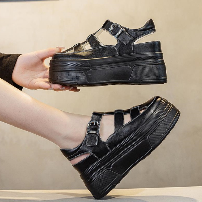 8.5cm Hollow Full Cow Genuine  - đánh giá và giá Women Shoes Sneakers