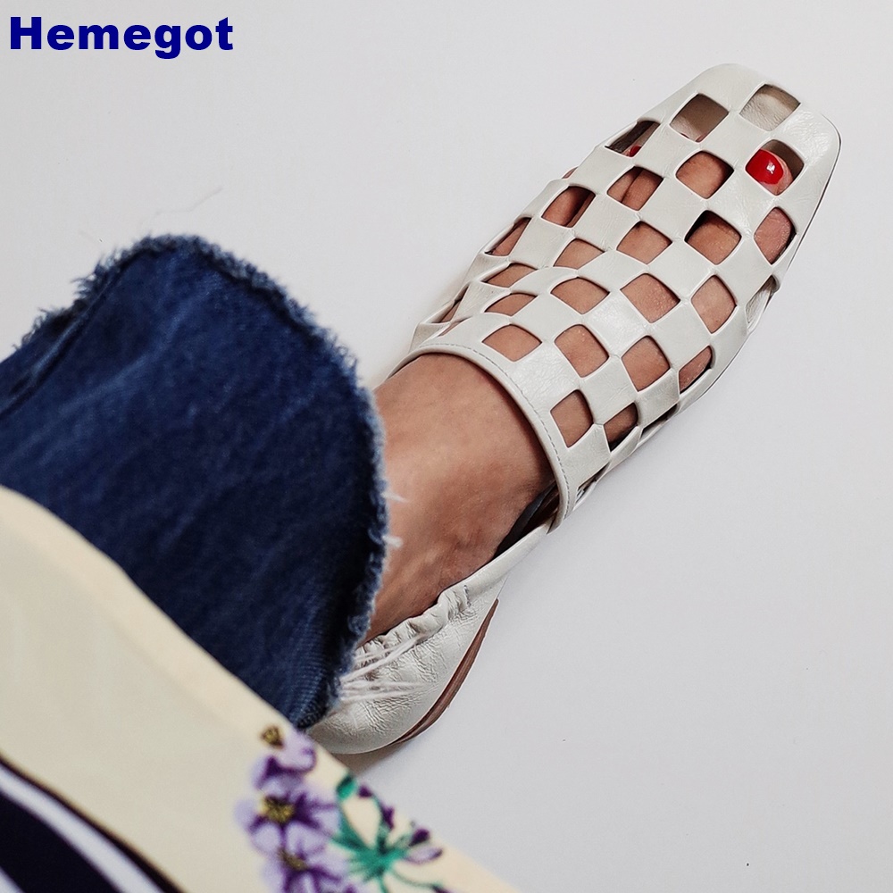 Women Black Caged Flat Sandals - đánh giá và giá Mule Slip On