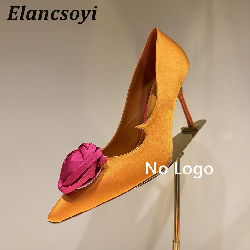 Rose Flower Decor High Heel Wo - đánh giá và giá Women Shoes Logo