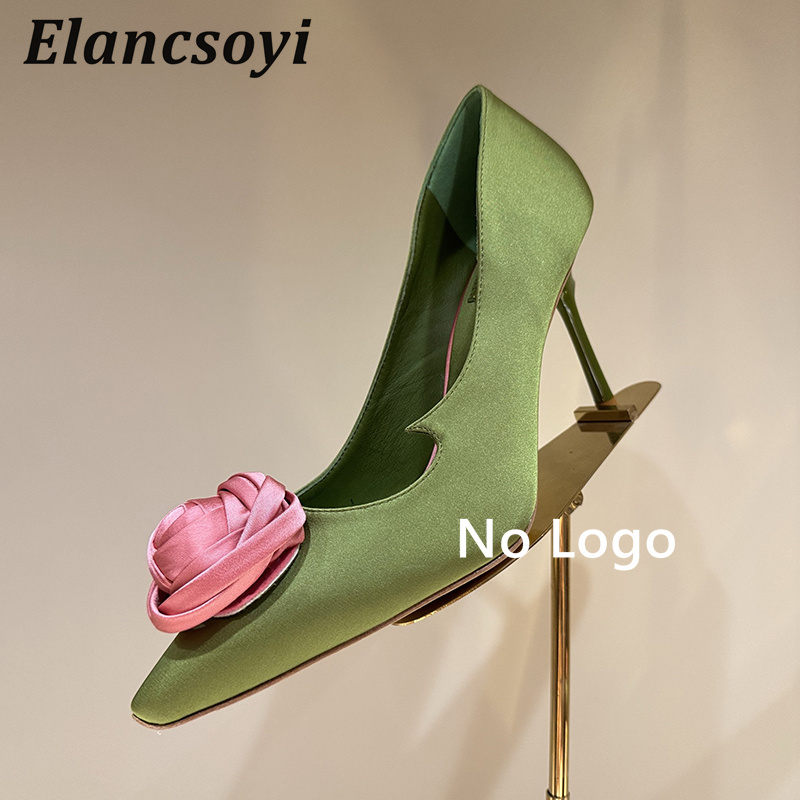 Rose Flower Decor High Heel Wo - đánh giá và giá Women Shoes Logo