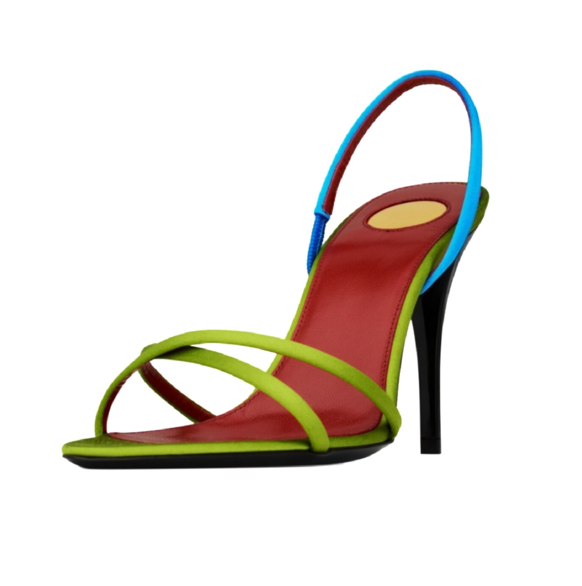 Women's Color Block Satin Cris - đánh giá và giá Square Toe Mule