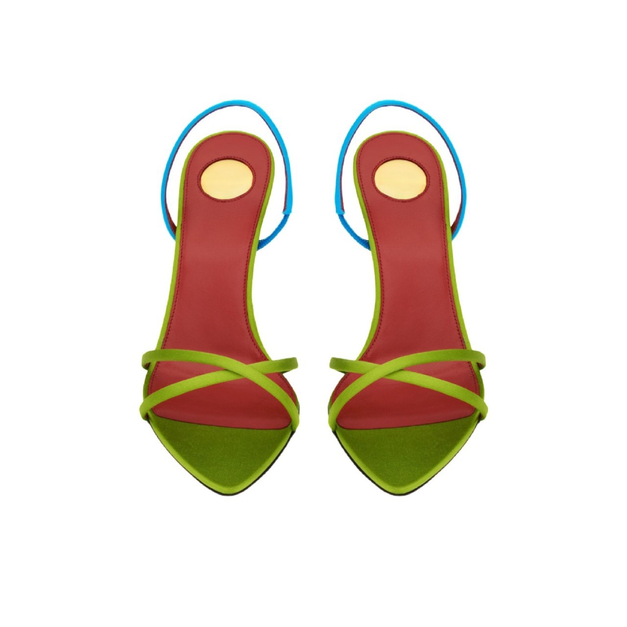 Women's Color Block Satin Cris - đánh giá và giá Square Toe Mule
