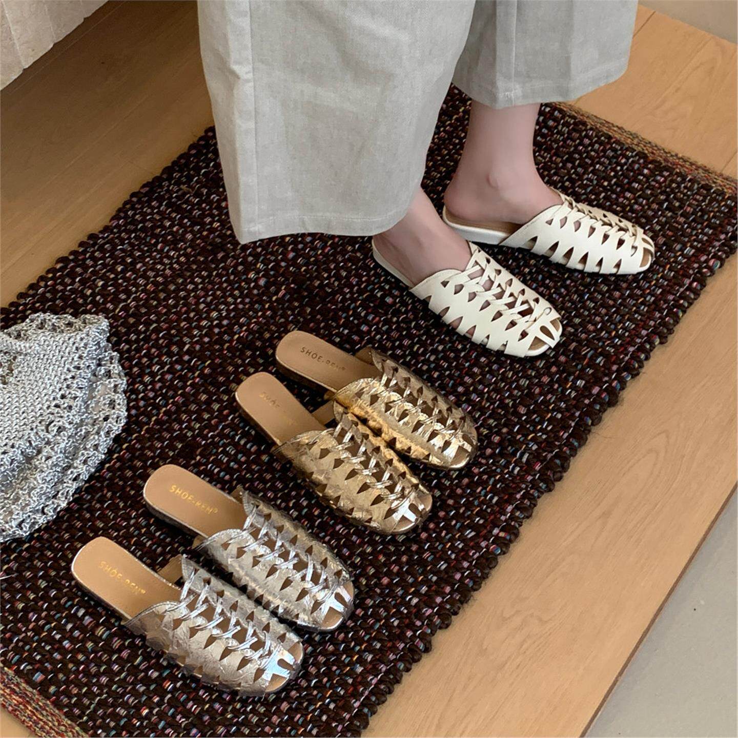 luxury brand Handmade Weaving  - đánh giá và giá Slip On Mule Flat
