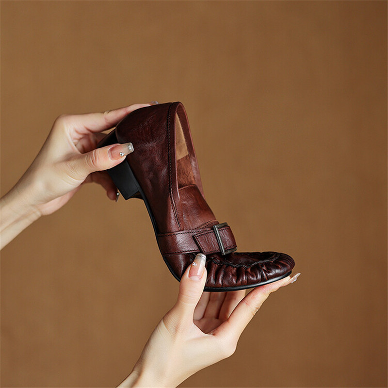 New Autumn Genuine Leather Wom - đánh giá và giá Shoes Women Pumps
