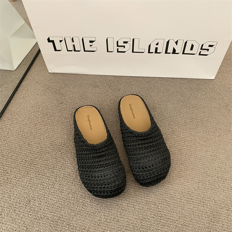 Women Raffia Woven Mule Slippe - đánh giá và giá Slip On Mule Flat