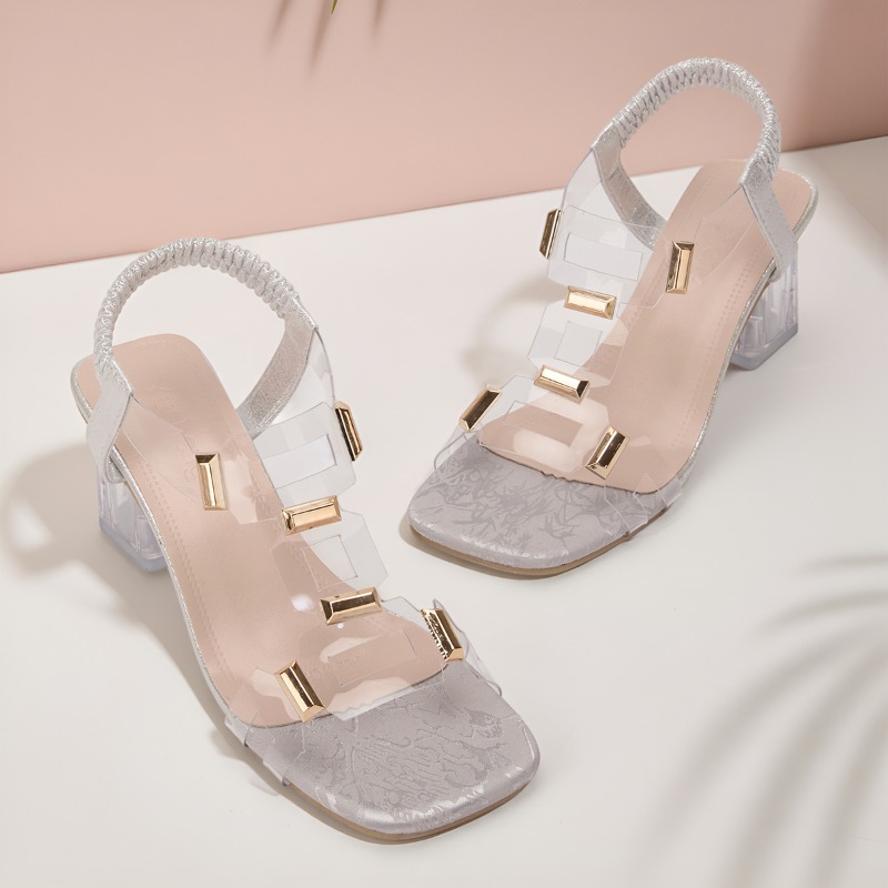 Fashion Plus Size Simple Elega - đánh giá và giá Clear Strap Heel