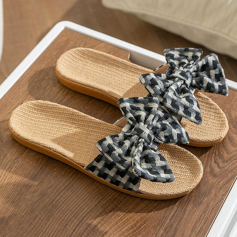 New linen fabric slippers for  - đánh giá và giá Mule Slip On