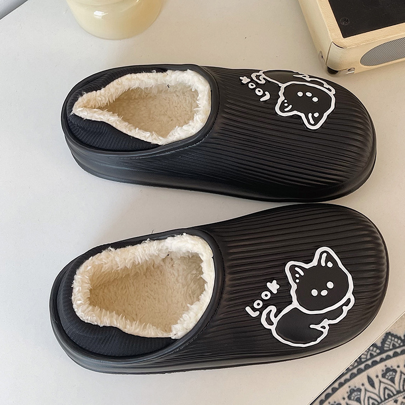 Summer Kawaii Cats Slippers Wo - đánh giá và giá Women Shoes Black