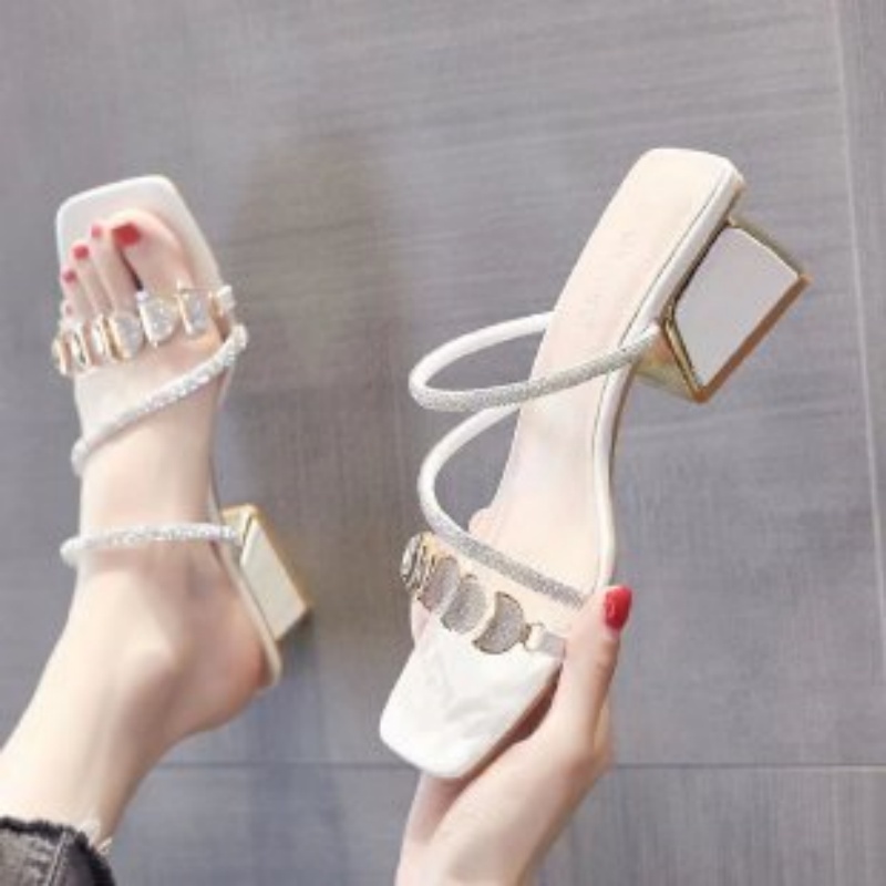 Women Summer Rhinestone Clear  - đánh giá và giá Clear Strap Heel