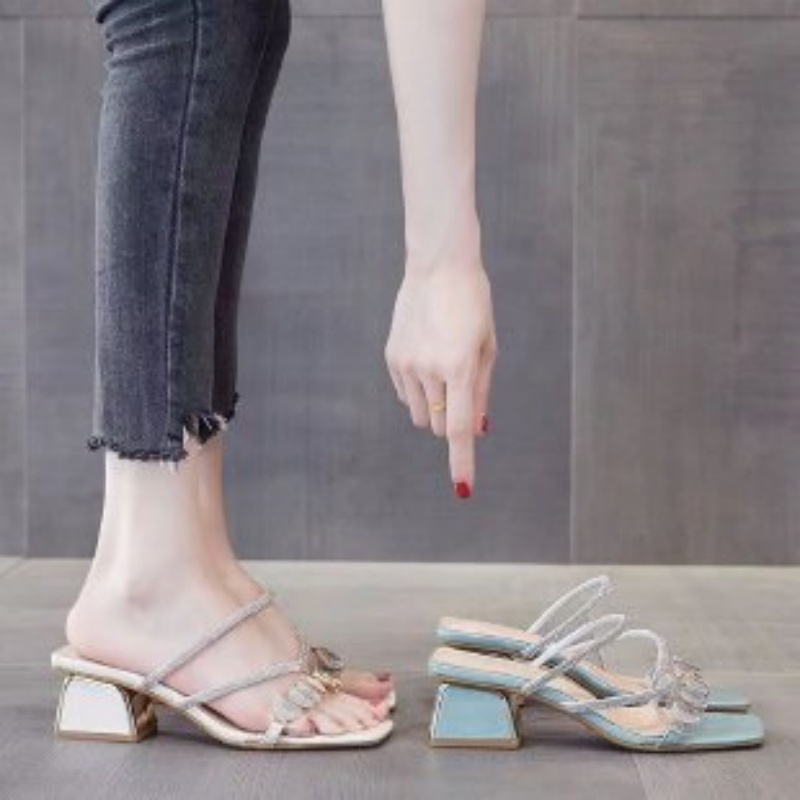Women Summer Rhinestone Clear  - đánh giá và giá Clear Strap Heel