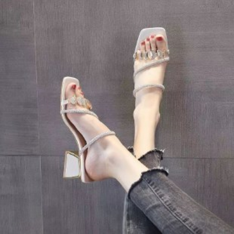 Women Summer Rhinestone Clear  - đánh giá và giá Clear Strap Heel