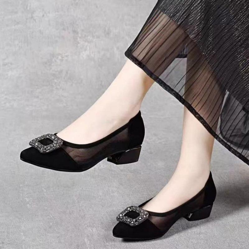 Elegant Pointed Toe Mesh Block - đánh giá và giá Shoes Women Pumps