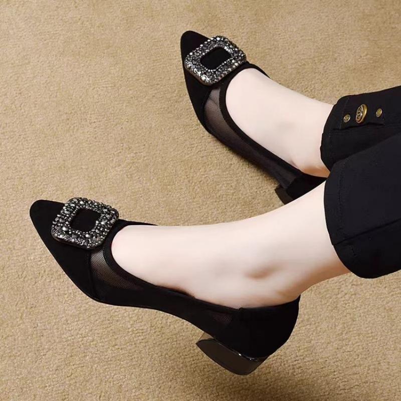 Elegant Pointed Toe Mesh Block - đánh giá và giá Shoes Women Pumps