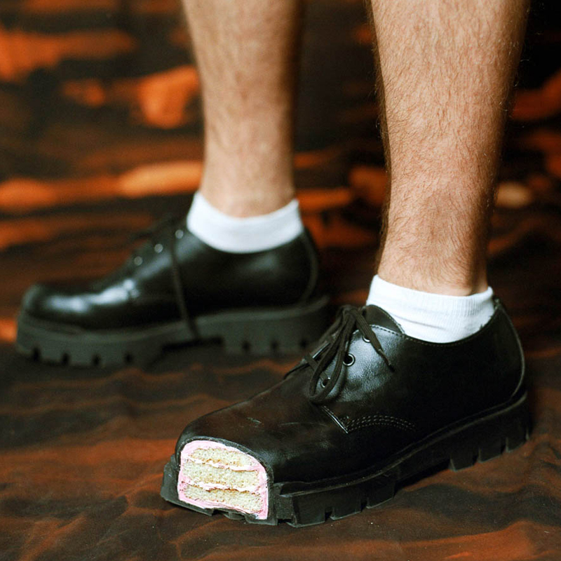 Cake Thick Bottom Derby Shoes  - đánh giá và giá Women Shoes Black